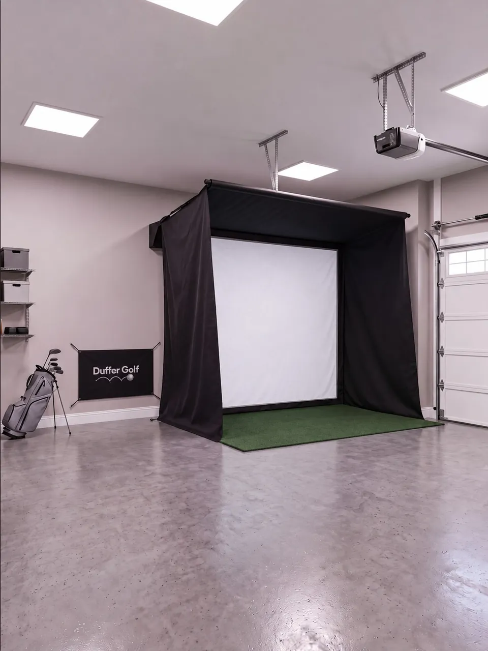 Duffer 10 System, open in a garage